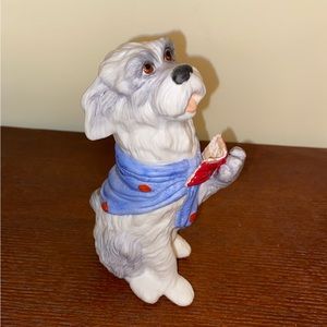 Cybis Porcelain Dog Figurine Mick The Melodious Mutt USA 1987 Repaired